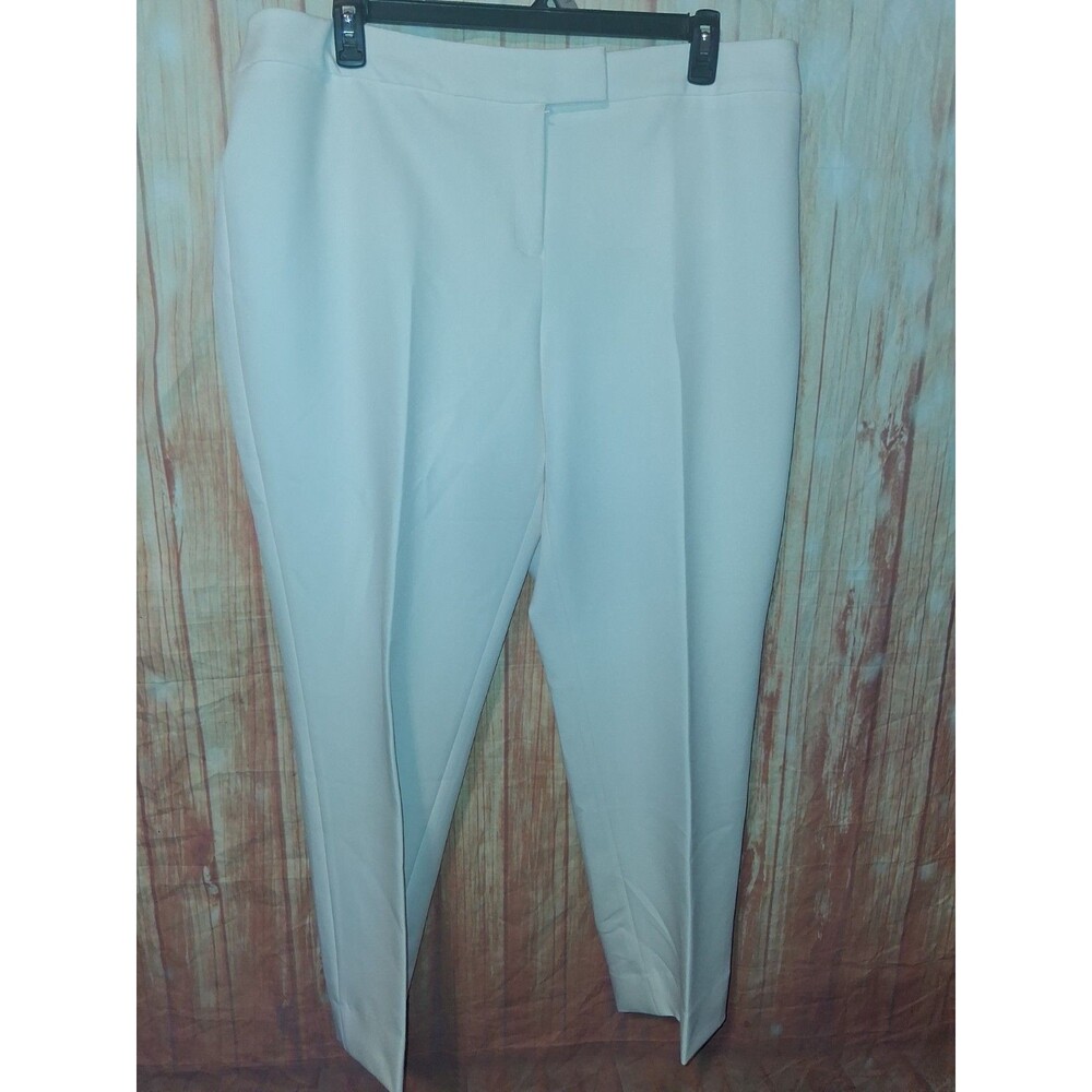 Anne Klein Cream Straight Leg Pants Sz 18W